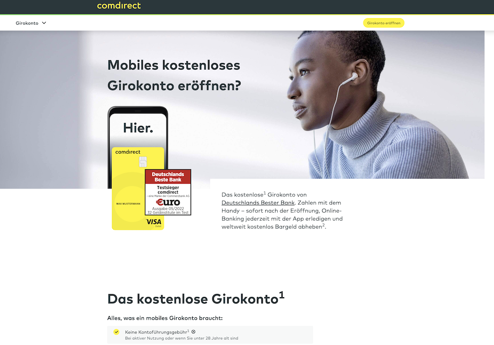 Landingpage Beispiel