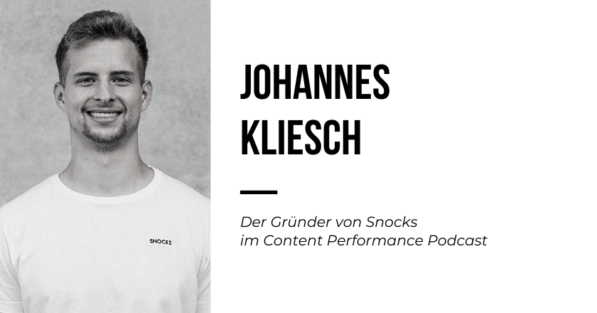 Johannes Kliesch von Snocks im Content Performance Podcast