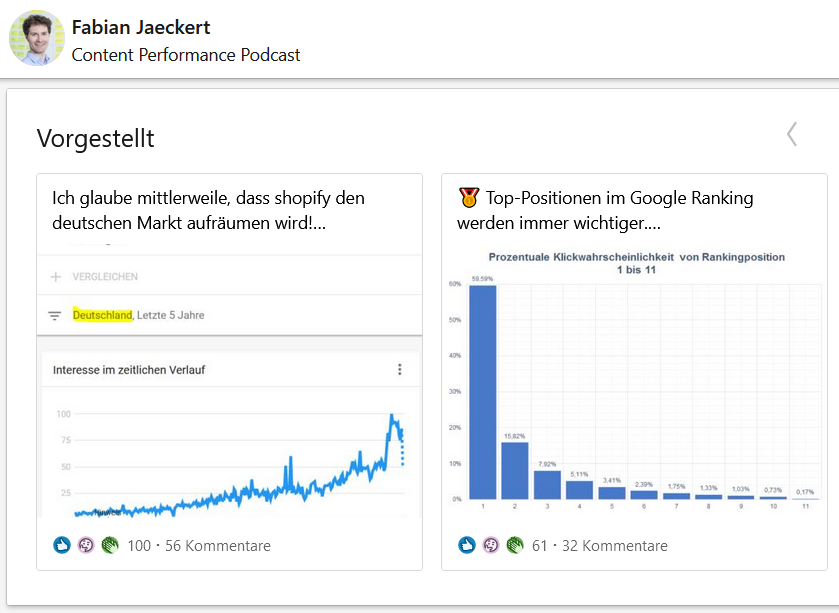 LinkedIn und SEO Postings