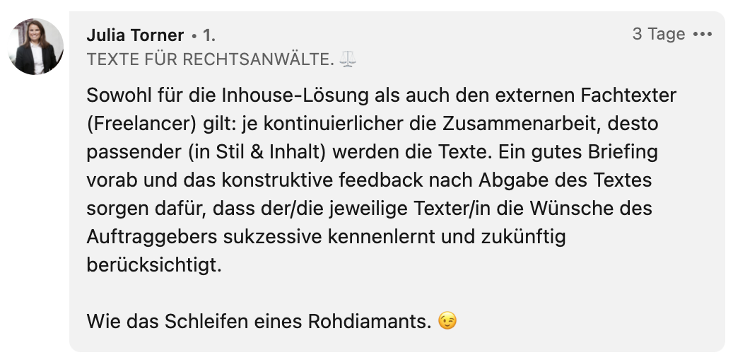 Website Texte Feedback