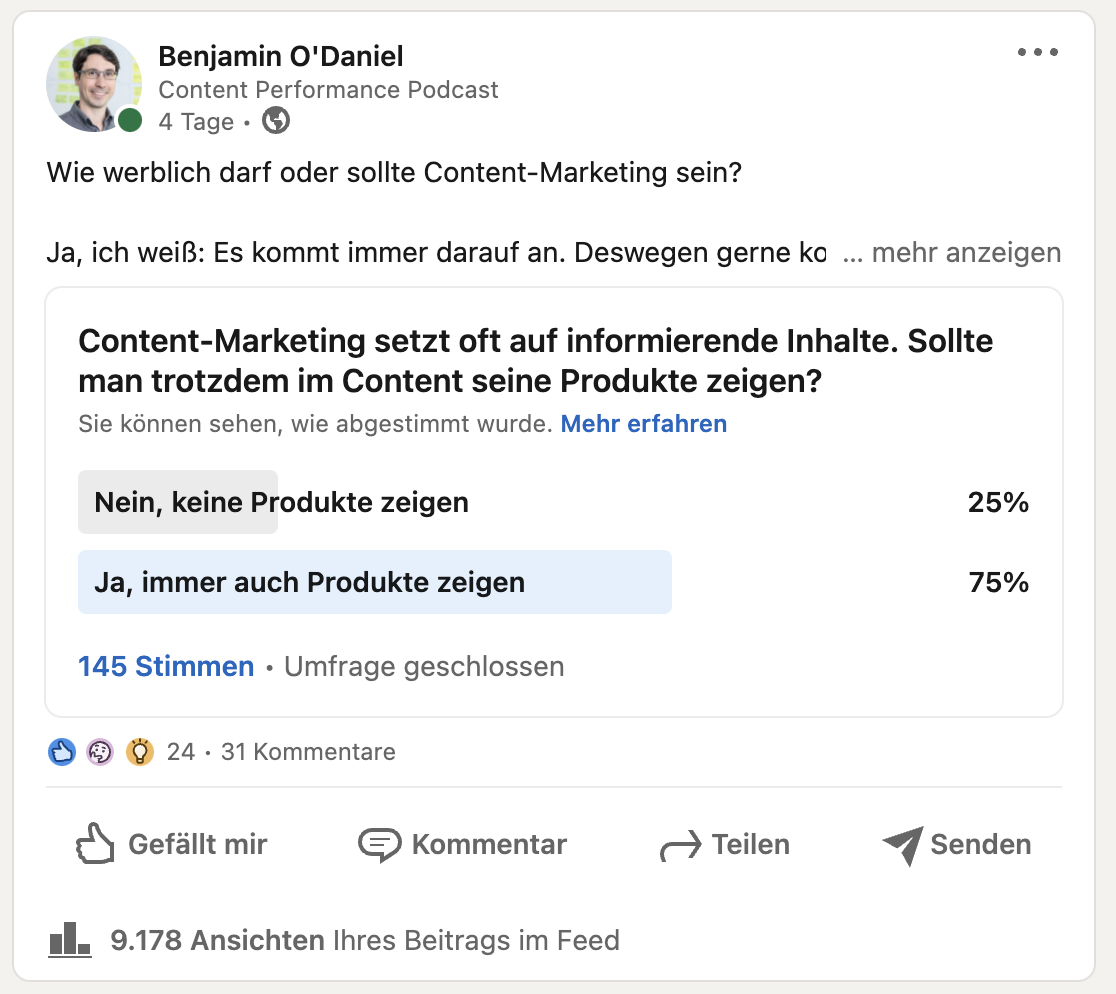 Content Marketing und Produktwerbung