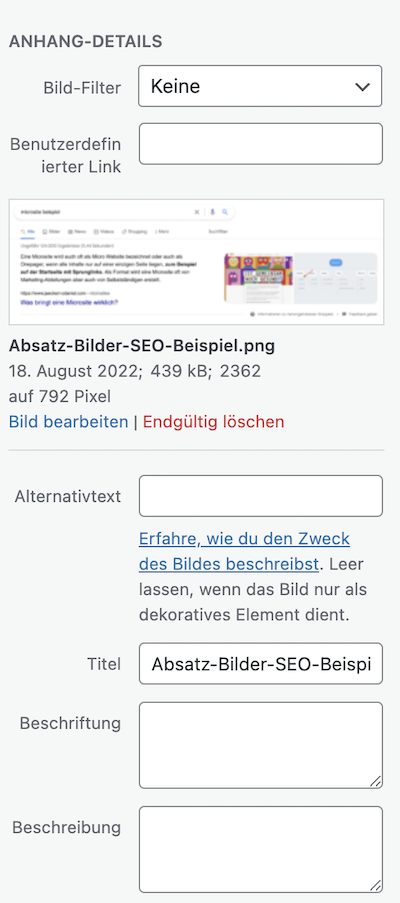 Bilder SEO