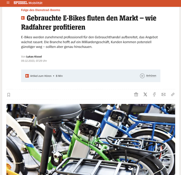 Gebrauchter E Bike Markt Deutschland