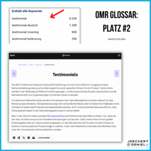 Keywords mit großem Suchvolumen