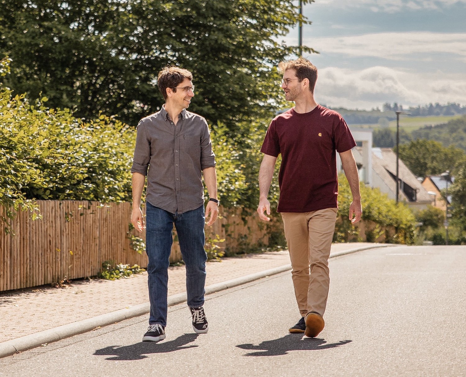 Fabian Jaeckert (rechts) und Benjamin O'Daniel (links) im Gespräch